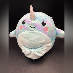 Squishmallows Rainbow TER  The NARWHAL - 7” Horn, Front Pouch Hard to Find
